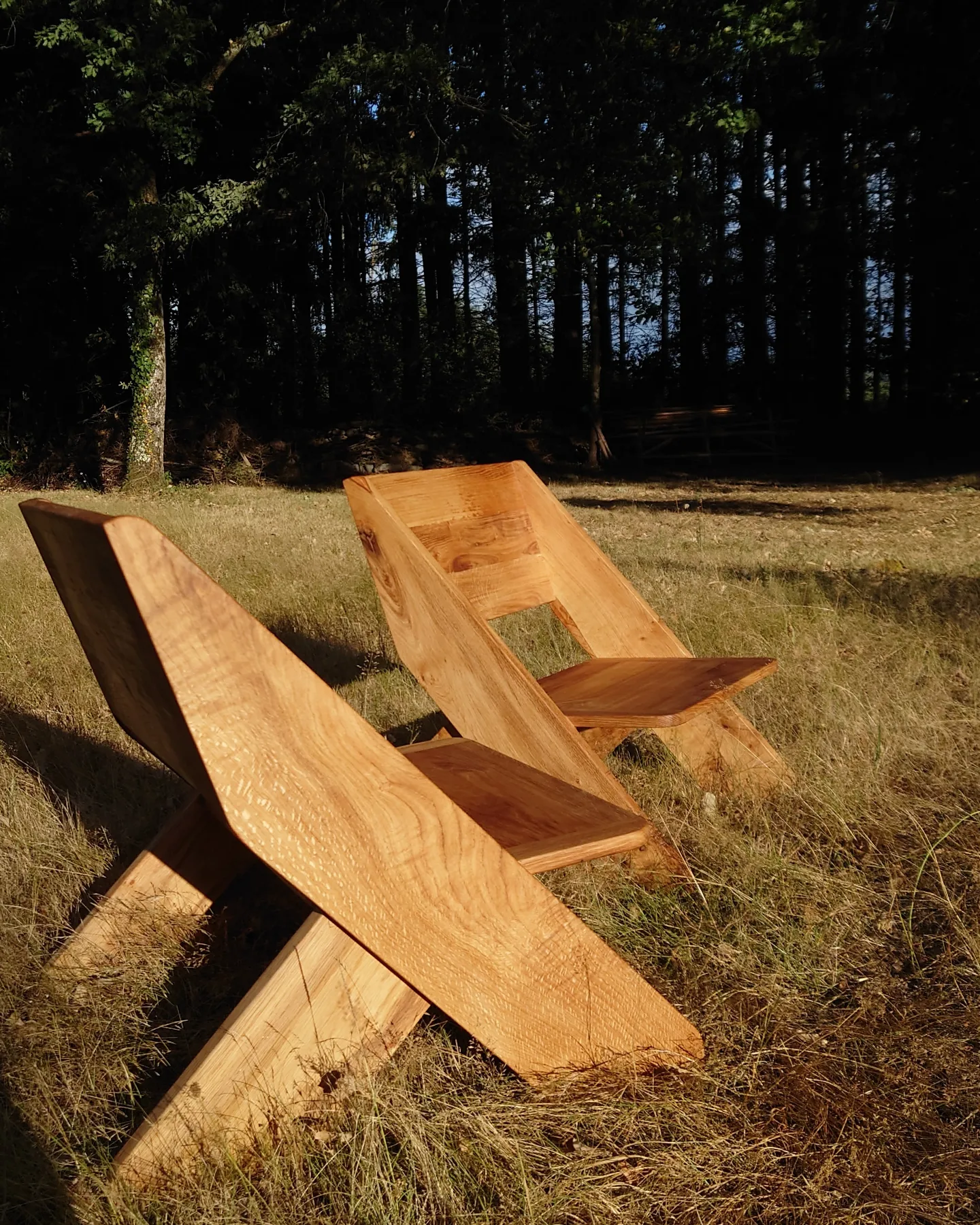 Photo sièges assises basses Montmioul dans la nature